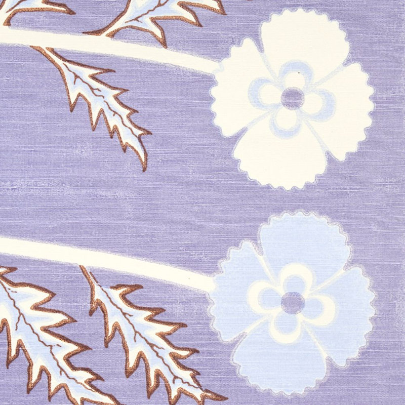Schumacher x Neisha Crosland Thistle Fabric, Lavendar