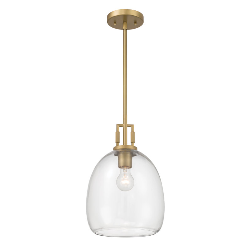 Mini-luminaire suspendu 1 lumière Orvis 10 ", Laiton