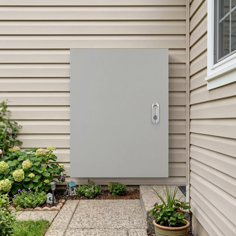Steel Enclosure Electrical Junction Box with Mounting Plate for Indoor and Outdoor, 16" H x 12" W x 6" D