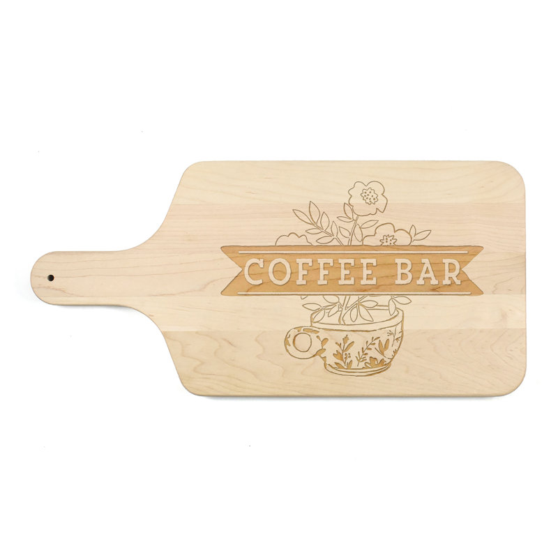 Floral Coffee Bar Cutting Board