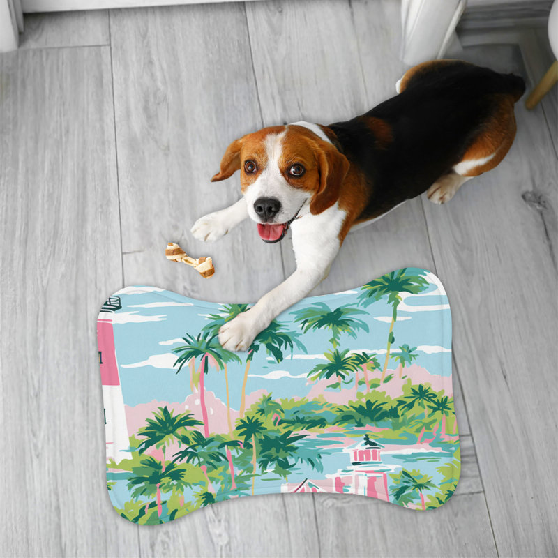 Tapis d'alimentation en os 1 pièce Preppy Coastal Towers