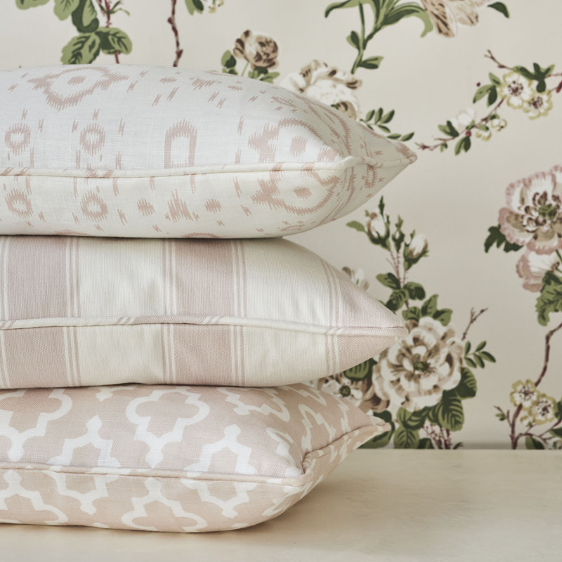 Schumacher x Veere Grenney Tabitha Fabric, Quiet Pink