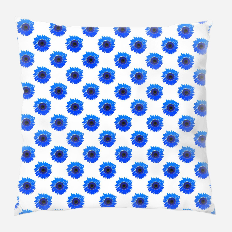 Housse et insert de coussin carré d'extérieur numérique Mounce Sunflower, Synthétique, Intérieur