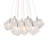Nahlen 13-Light Dimmable Cube Glass Chandelier