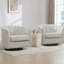 Chaise d'appoint pivotante avec accoudoirs inclinés