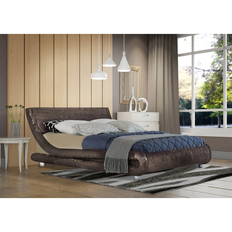 Upholstered Bed Frame, Kingsize (5'), Brown