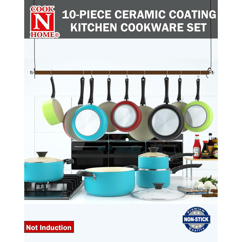 10 - Piece Non-Stick Aluminum Cookware Set