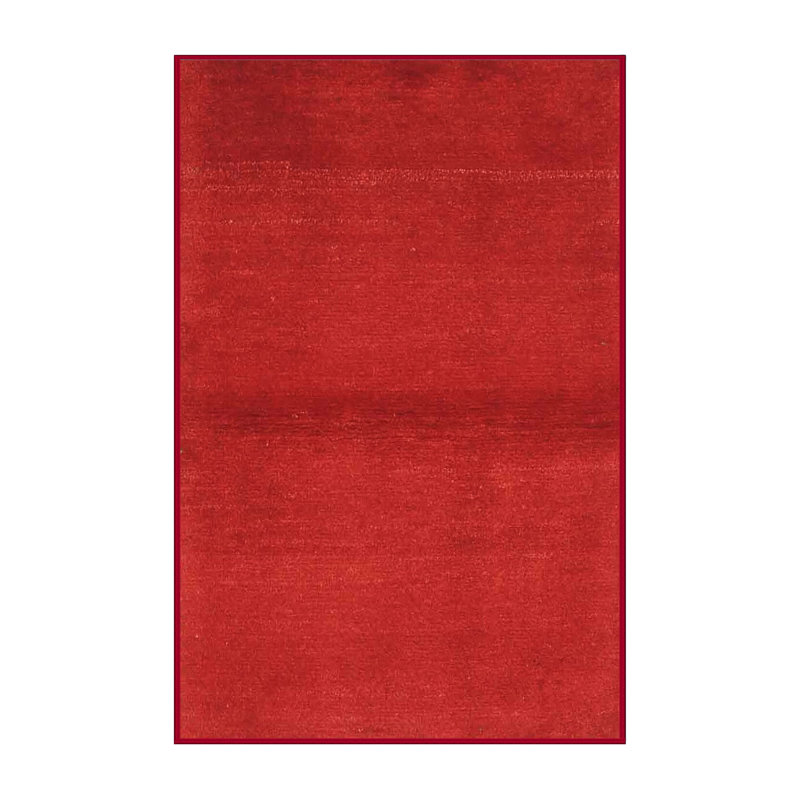 Tapis de zone rouge contemporaine, Rectangle 7 pi x 10 pi