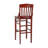 Prompton School House Back Wood Restaurant Dining Barstool with Footrest-2291388