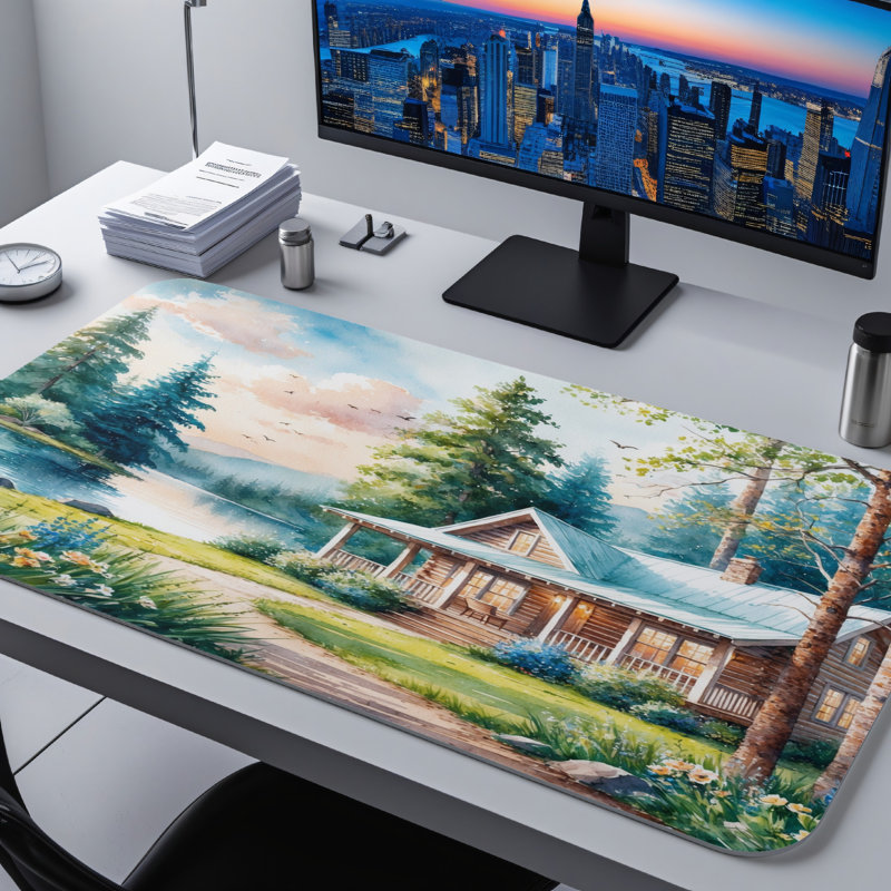 Polyester Desk Pad, 31.5x15.5