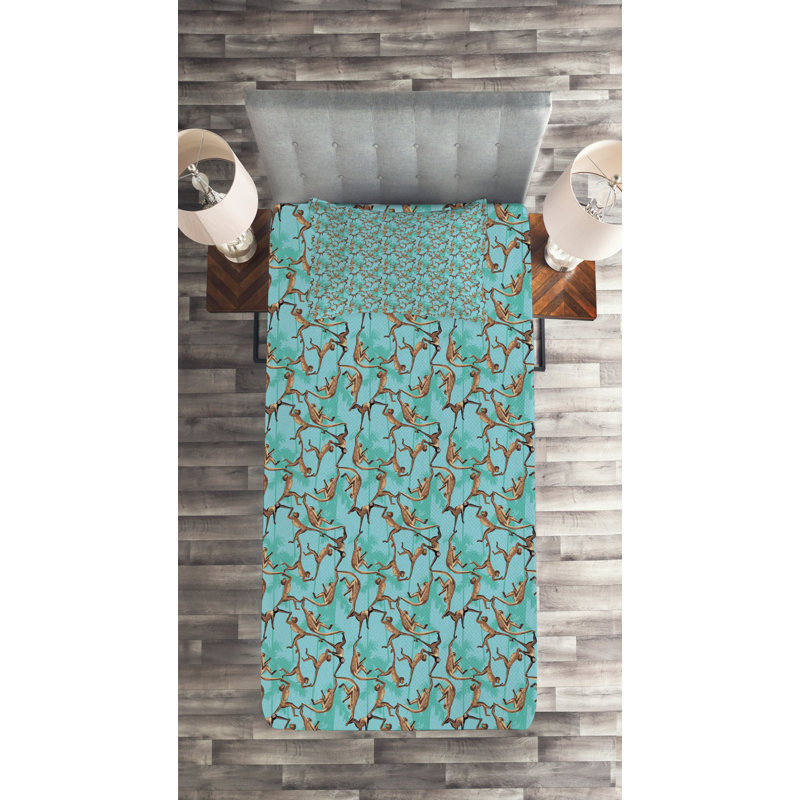 Rustic Polyester Coverlet, Twin Bedspread + 1 Sham