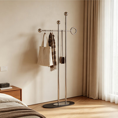 Stainless Steel Double Pole Coat Rack