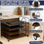 Organisateur de bureau à 4 niveaux avec tablettes à motifs en bois, classeur multifonctionnel et organisateur de papier pour fournitures de bureau, factures, lettres et rangement pour bureau
