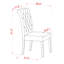 L'ensemble de salle à manger 5 pièces comprend une table de salle à manger ronde avec piédestal et 4 chaises Parson rembourrées en tissu brun clair clair, 42 x 42 pouces, acajou-122935170-122935171-129437925