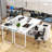 L-Shaped Desk with Power Outlet 55" Reversible Computer Desk with 3 Drawers-460727101