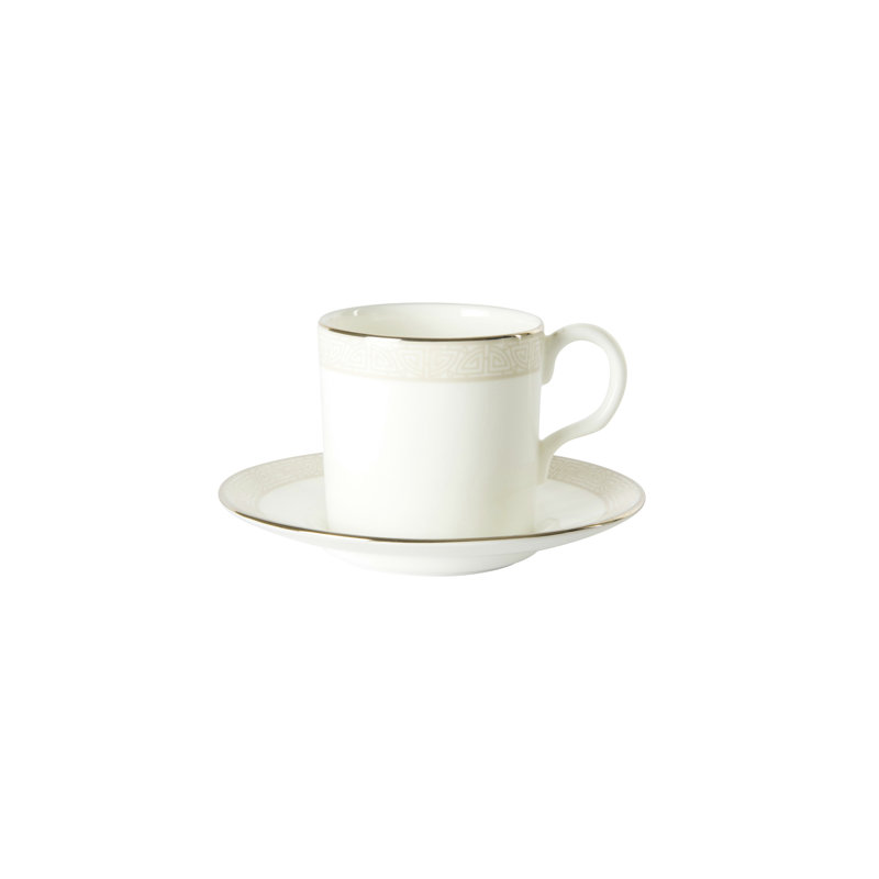 Satori Bone China Espresso Cup, White/Gray