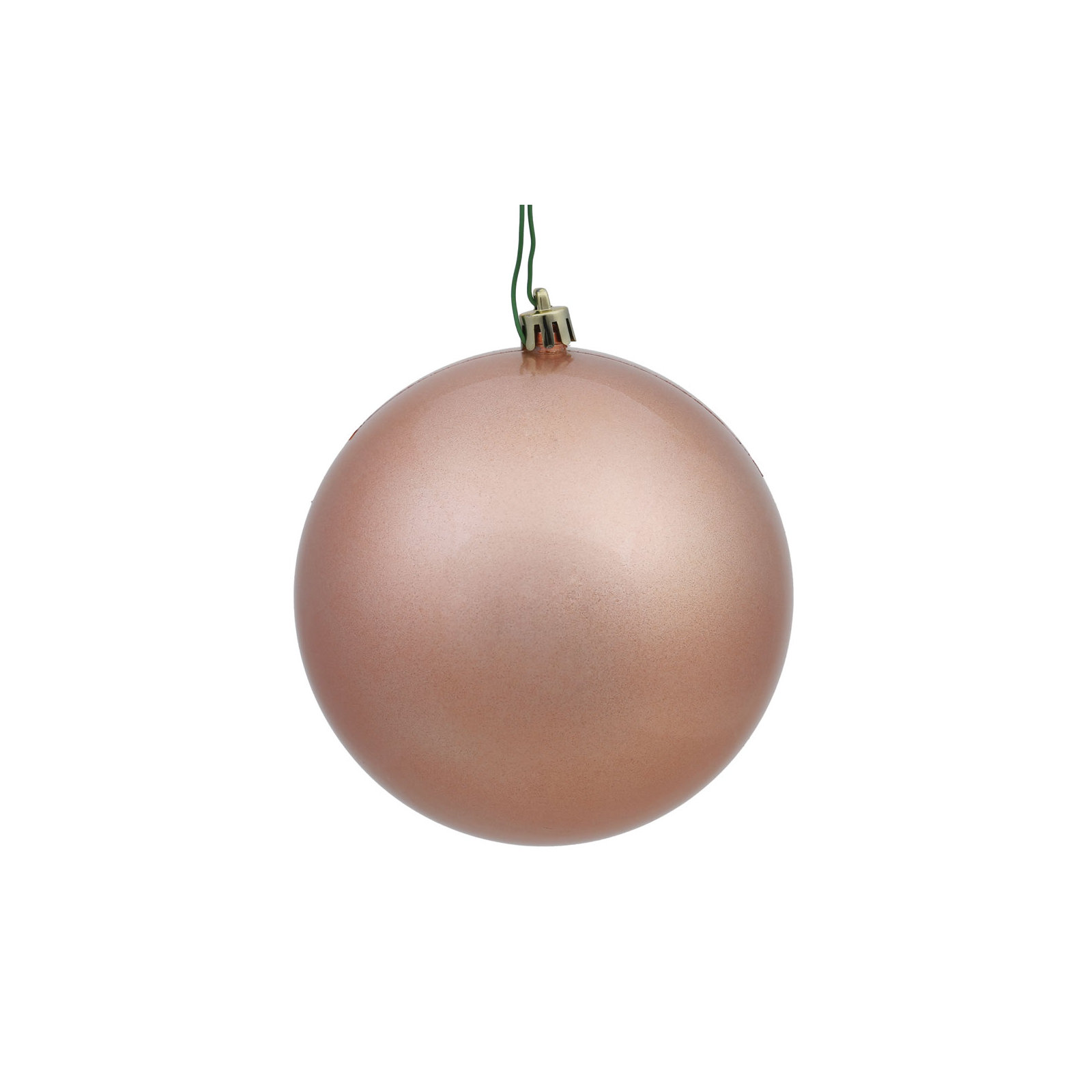 Christmas Ball Ornament, Rose Gold, 6" H x 6" W x 6" D