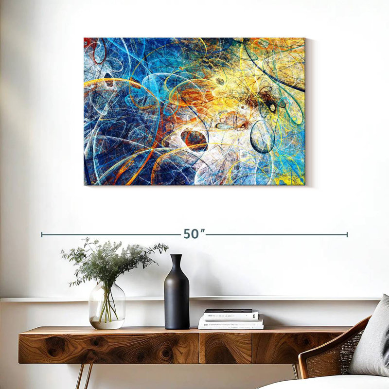 Avery Space Time Warp Abstract, 24" H x 36" W