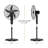 18" Oscillating Manual Stand Fan, 3 Speeds
