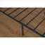 Lit plateforme grand avec tête de lit, éclairage à DEL et ports de charge, fabrication en bois noir et métal
