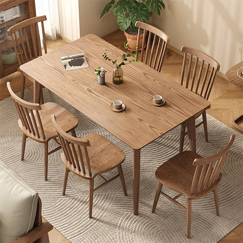 Elegant solid wood table set, 29.72"H x 62.99"L x 31.49"W