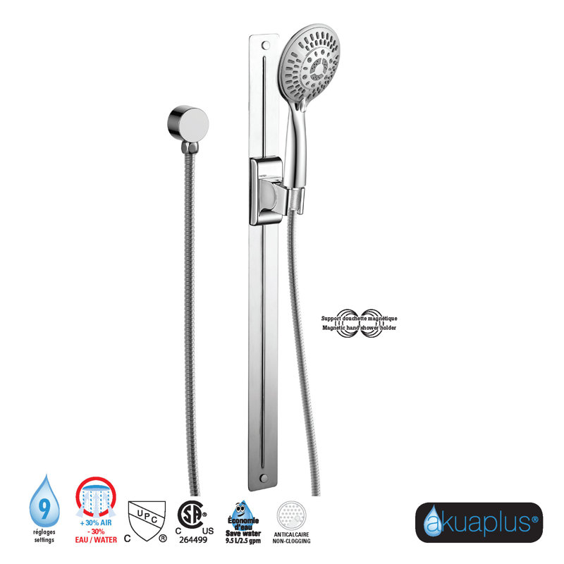 Pomme de douche multifonctionnelle coulissante