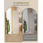 Full Length Mirror, Arched Floor Mirrors with Stand, Mirror Full Length Wall Mounted, Tempered Glass, Aluminium Alloy Frame, for Bedroom Living Room Entry, Black -2111767739