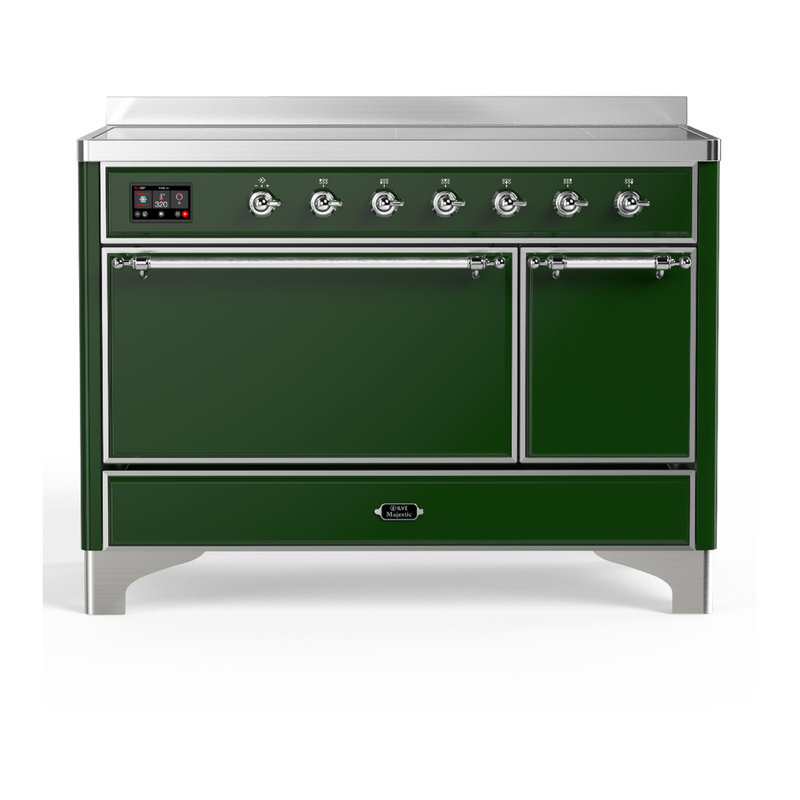 Majestic III Series 48 Inch Induction Range with 6 Induction Elements in Emerald Green (Chrome Trim), Emerald Green, Chrome