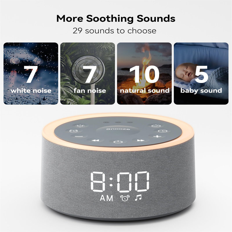 Digital ABS Electric Tabletop Clock Grey