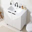 Ensemble de meuble-lavabo autoportant 30 po noir mat avec comptoir en céramique-1069541763