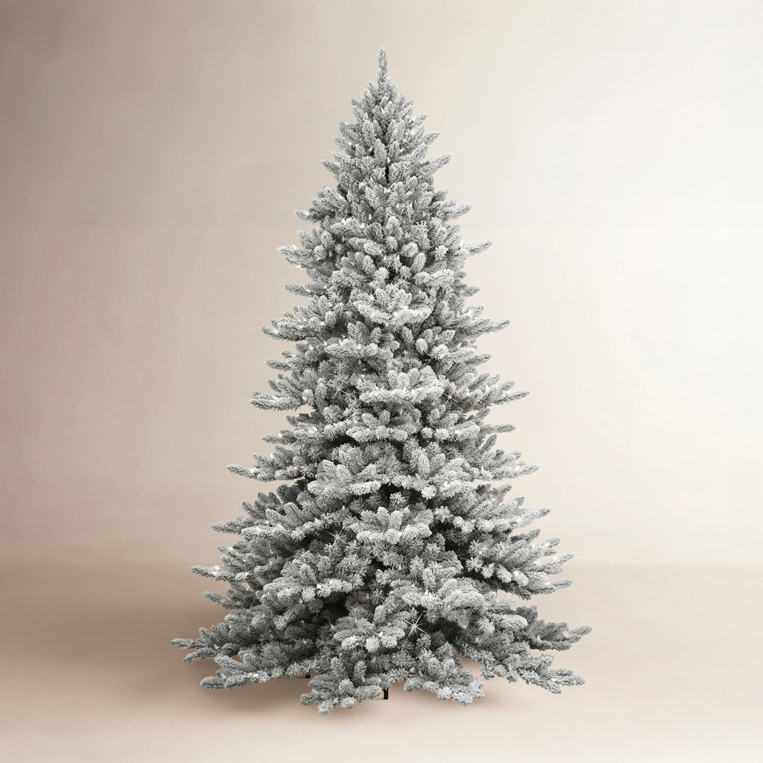 Pre-Lit Artificial Flocked Christmas Tree Birch Lane™ 