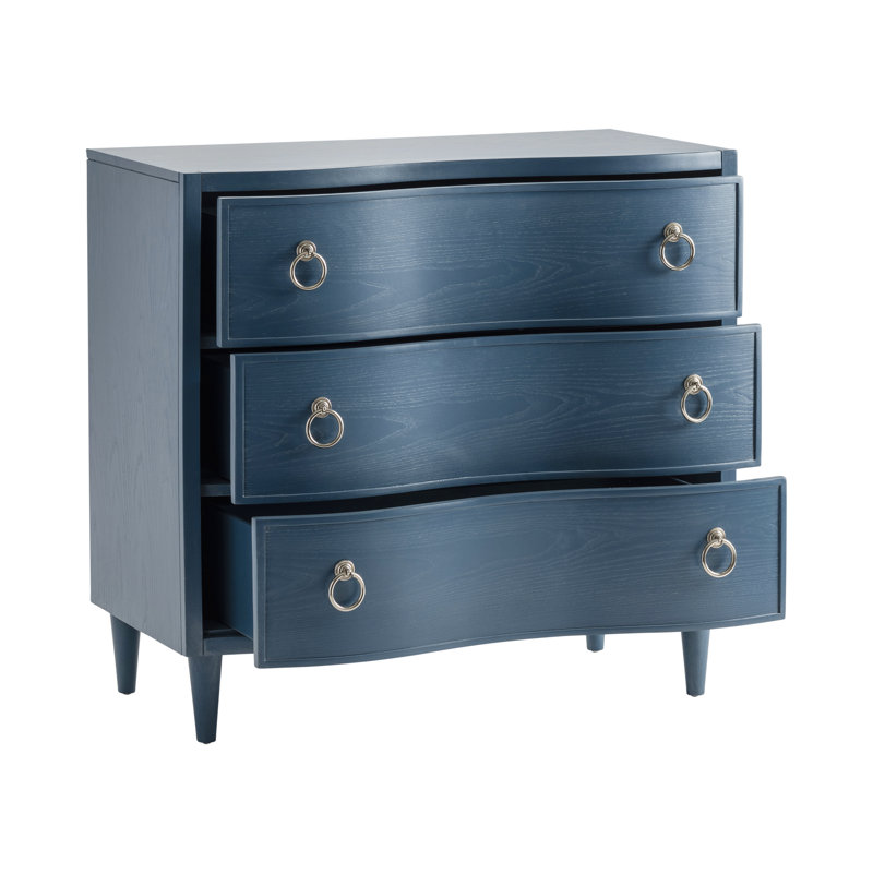 Hawthorne Estate Mid-Century 3-Drawer Brown Oak Chest