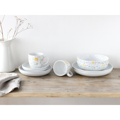 Allround Meadow Flowers 10 Piece Dinnerware Set, Service For 2