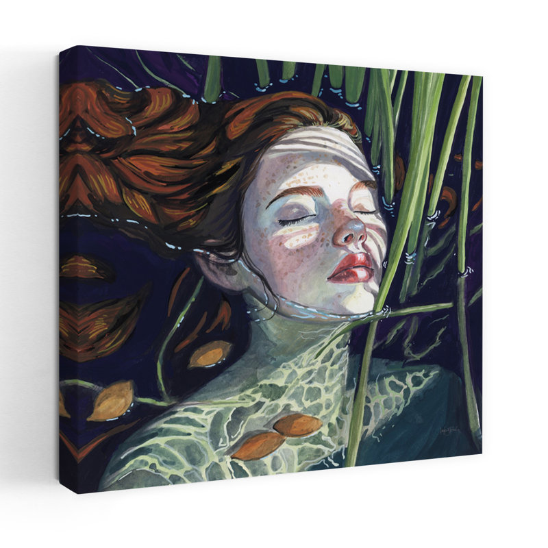 Swimming In The Reeds Contemporary Art, 24" H x 24" W