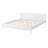 PINE SOLID WOOD KING SIZE BED, SOLID AND STABLE, NO BOX SPRING NEEDED, WHITE COLOR-95027247