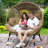 Outdoor Double Oversized Egg Chair Luxurious 2 Person Wicker Egg Chair with Thickened Cushions-1487324682
