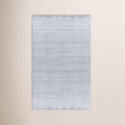 Viewcrest Hand-Woven Striped Light Gray Rug