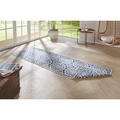 Jardin Flatweave Blue Rug