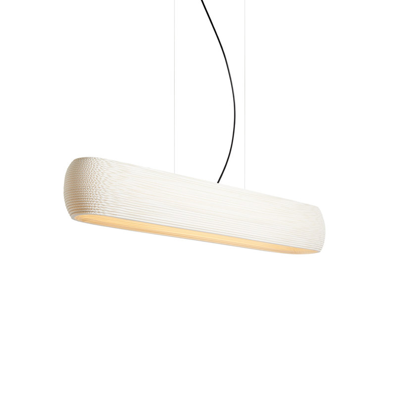 Luminaire suspendu linéaire Scraplights Oliv 48, Blanc
