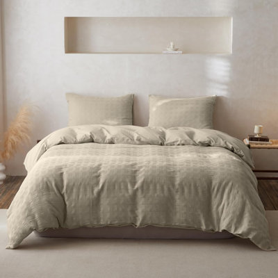 100% Waffle Weave Cotton Duvet Cover Set