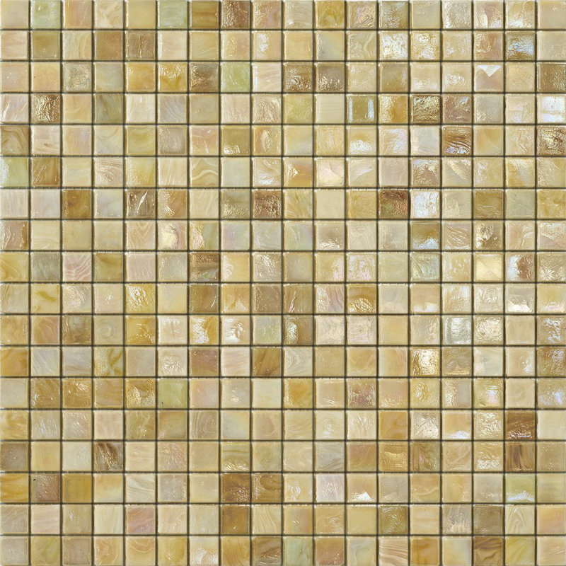 Marigold 2 5/8" x 5/8" Iridescent Glass Mosaic