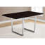 Table de salle à manger, rectangulaire, 60 po, cuisine, salle à manger, stratifié brun, métal chromé, contemporain, moderne-1942411538