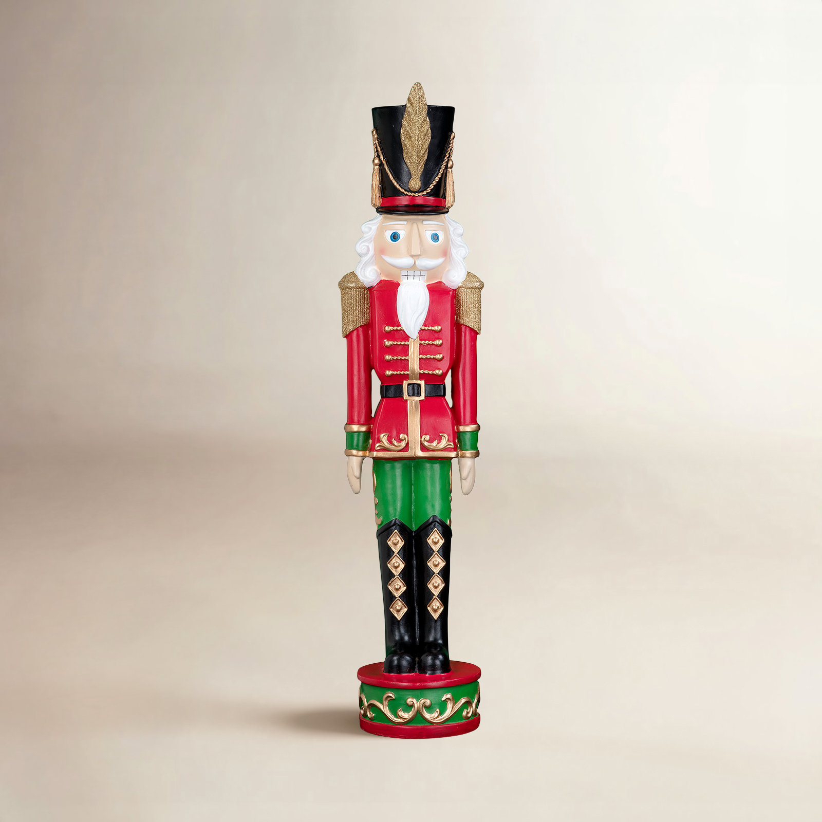 Christmas Nutcracker, 37.5" H x 9" W x 7.5" D, Green
