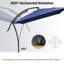 9 pi 11 pi Parasol rectangulaire en porte-à-faux pour patio avec base-944687021