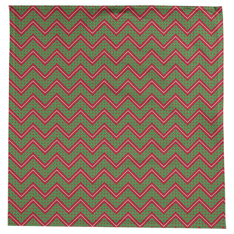 Festive Hol Tablecloth, 58" L x 58" W, Brown/Green