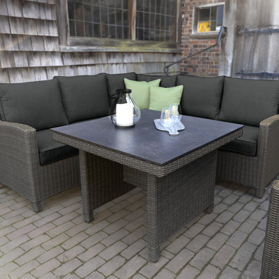 Palma Corner Set W/ Swivel Glider