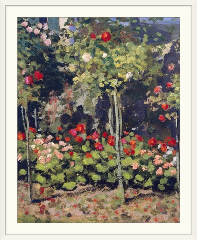 « jardin en fleur, 1866 » par l’impression de peinture Claude Monet, H 30 po x l 24 po x P 1,5 po, Toile