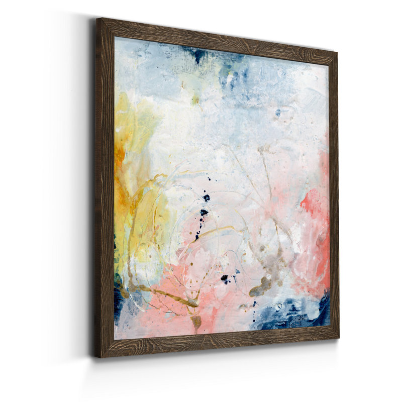Pastel Fantasy II-reproduction d’art sur toile encadrée, H 35,5 po x l 35,5 po x P 1,5 po, Cadre noyer