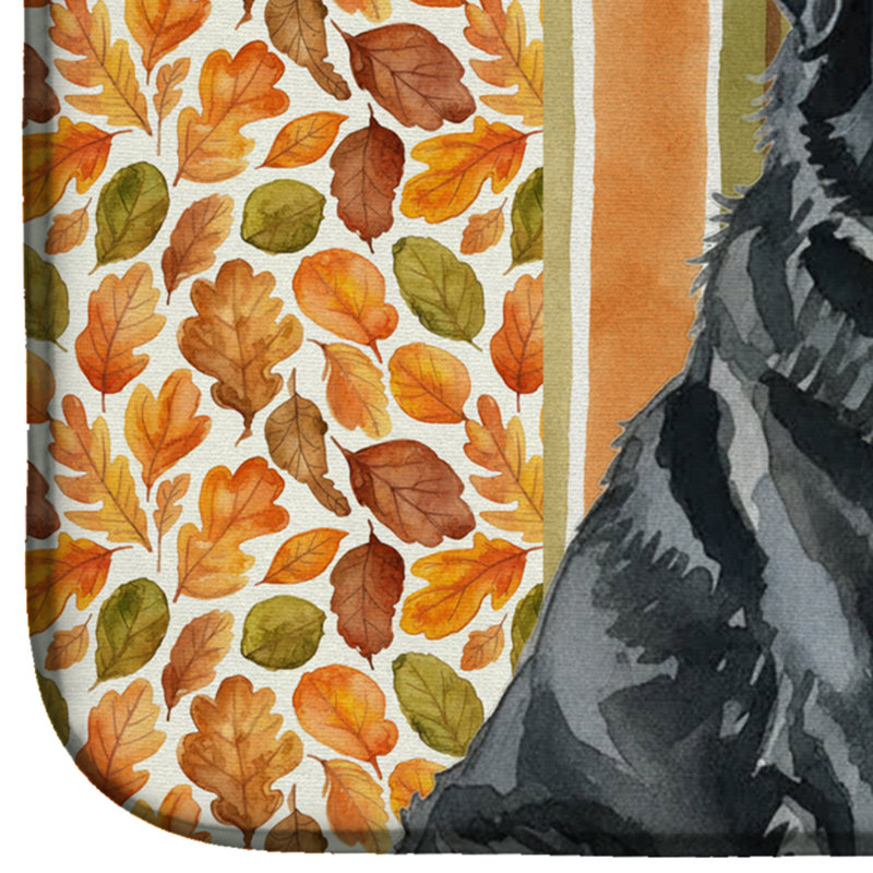 Tapis de séchage d'automne noir
