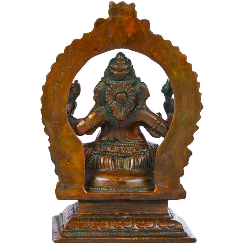 Petit Ganesha de 4 po en laiton, Double Chola